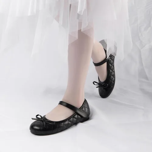 Miniatura 5 de Zapatos planos para niñas elegantes zapatos de vestir Mary Jane de cuero sintético para niños grandes y pequeños, perfectos para fiestas, bodas