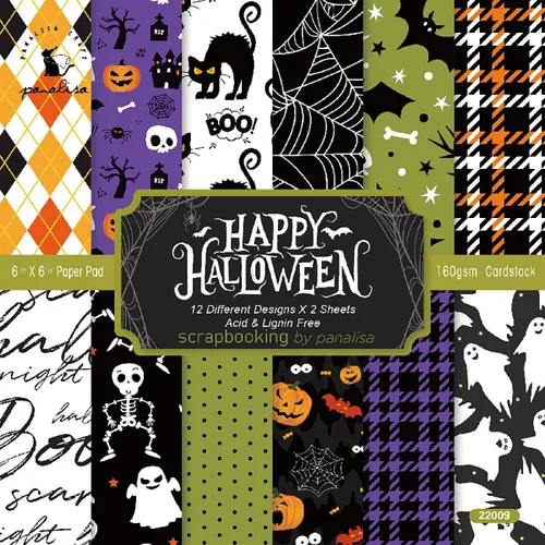 Miniatura 17 de YASMEN Bloc de papel para álbum de recortes de Navidad, 6 x 6 pulgadas, cartulina de una sola cara para hacer tarjetas, diarios, planificador
