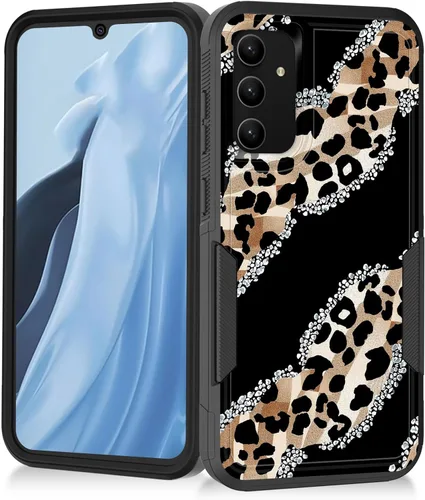 Miniatura 182 de Funda para Galaxy A14 5G, resistente de doble capa híbrida de policarbonato duro, goma suave, a prueba de golpes, funda protectora resistente