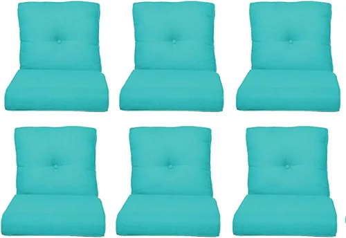 Miniatura 129 de Rilyson Cojines de patio para muebles de exterior, 22 x 24 pulgadas, respaldo alto y asiento profundo, cojín de exterior para sillas de patio, sofá