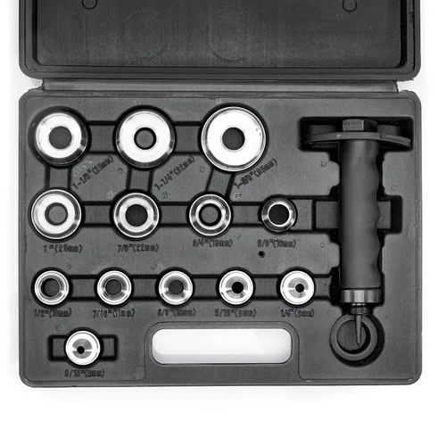 Miniatura 12 de NEIKO 02614A Conjunto intercambiable de perforadoras de agujeros huecos grandes, 10 piezas, herramienta para hacer arandelas, juego de perforadoras