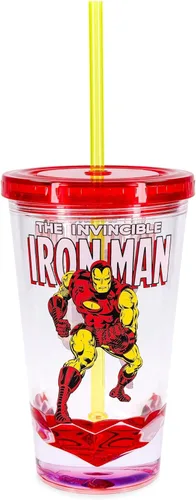 JUST FUNKY Marvel Retro Iron Man Taza de carnaval de 19 oz