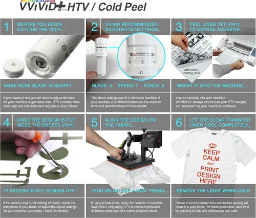 Miniatura 4 de VViViD + Película de vinilo de transferencia de calor de línea premium azul para Cricut, Silhouette y Cameo (12 pulgadas x 36 pulgadas (3 pies))