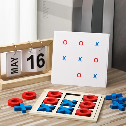 Miniatura 7 de Seenelling Juego de madera jumbo de Tic Tac Toe Actividades de demencia para personas mayores con Alzheimers con plantillas de rompecabezas y juego