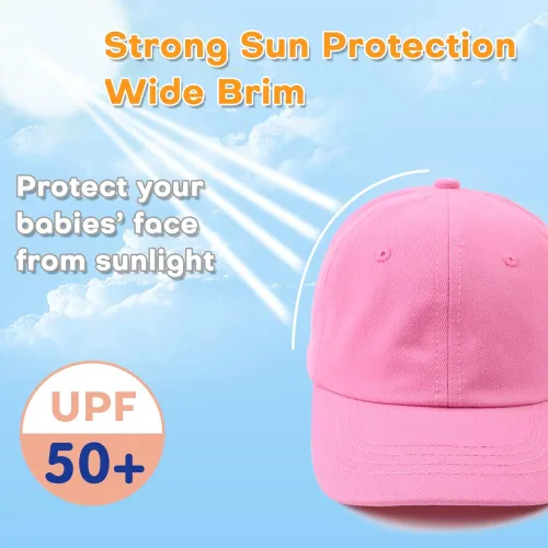 Miniatura 101 de Peecabe Gorra de béisbol para niños pequeños, unisex, de algodón, ajustable, para bebés, niños, gorra de béisbol para niñas de 1 a 5 años