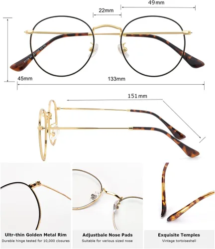Miniatura 6 de ZanyLen Lentes de luz azul, para computadora para mujeres y hombres, antirreflejos, antirreflejos, antirrayos UV, alivian la fatiga ocular, Negro