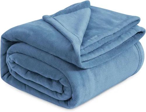 Miniatura 55 de Bedsure GentleSoft - Mantas de forro polar azul marino tamaño Queen - Manta de cama azul suave ligera afelpada difusa acogedora microfibra de lujo
