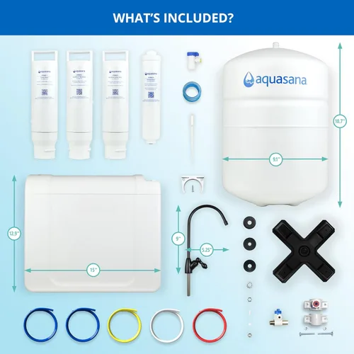 Miniatura 7 de Aquasana SmartFlow® Filtro de agua de ósmosis inversa Sistema RO bajo el fregadero Certificado WQA hasta el 99,99% de 90 contaminantes, Negro