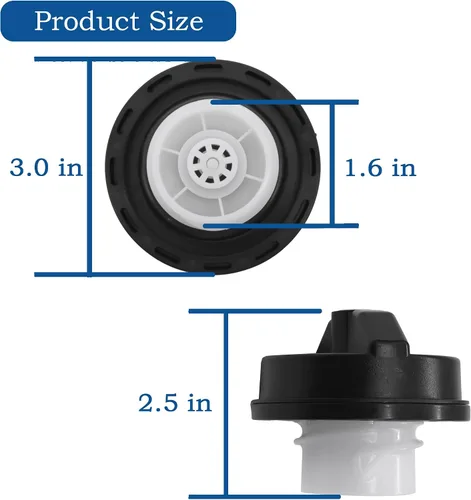Miniatura 5 de Tapa de gasolina con bloqueo Tapa de combustible compatible con Jeep Wrangler TJ JK Liberty Cherokee Grand Cherokee Commander Patriot, Ram 1500