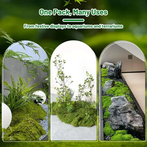 Miniatura 6 de Musgo verde artificial de 5.3 onzas para manualidades, musgo sintético para plantas de interior, arreglos florales, terrarios, decoración del hogar