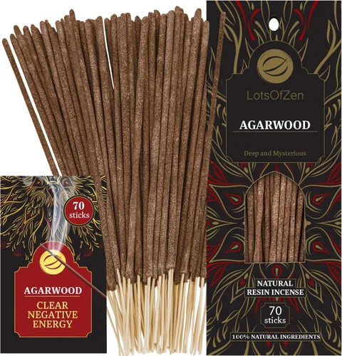 Miniatura 13 de LOTS OF ZEN Varillas de incienso de incienso y mirra (paquete de 70) – Kit de manchas de resina natural de larga duración para limpieza espiritual