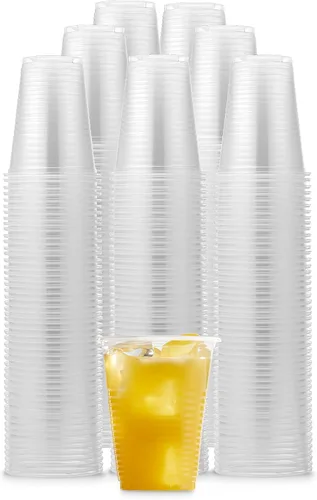 Miniatura 5 de Munfix Paquete de 500 vasos de plástico transparente de 7 onzas, vasos desechables para fiestas, vasos de plástico transparente a granel