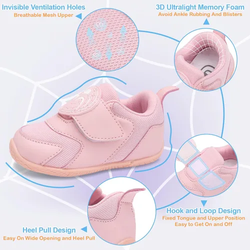 Miniatura 4 de JOINFREE Tenis para niños y niñas, transpirables, antideslizantes, para caminar