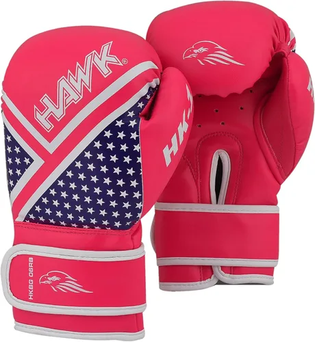 Miniatura 10 de Guantes de boxeo para niños – Hawk Youth 4oz, 6oz, 8oz para niños y niñas Guantes de boxeo Maya Hide de cuero para boxeo, kickboxing, artes