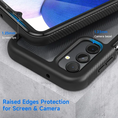 Miniatura 4 de seacosmo Diseñada para funda de teléfono Galaxy A14 5G, cubierta de cuerpo completo a prueba de golpes, con protector de pantalla integrado, funda