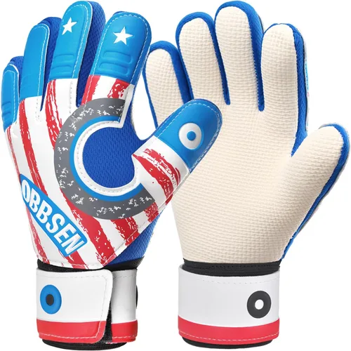 Miniatura 11 de Guantes de portero de fútbol para niños, jóvenes y adultos, guantes de portero de fútbol de agarre fuerte con protección para los dedos