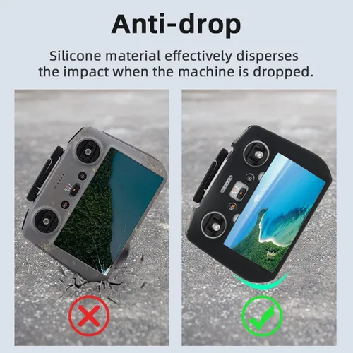 Miniatura 3 de Funda protectora de silicona para controlador + películas protectoras de pantalla HD para DJI Mini 4 Pro/Air 3/Neo Drone RC 2 Accesorios de control