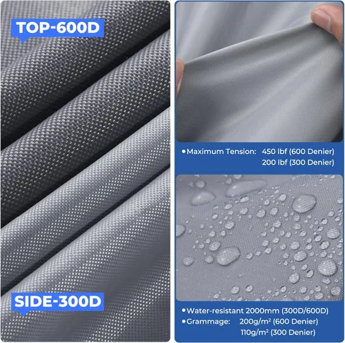 Miniatura 3 de RVMasking Funda para RV de 18' 1"-20' - Tela Oxford 600D Impermeable Resistente al Desgarro, Cubierta de Remolque de Viaje Resistente con 3 Correas