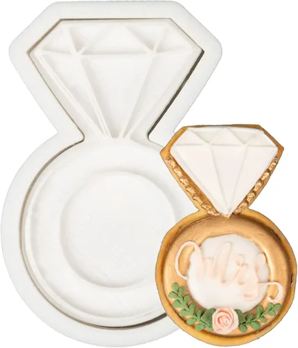 Miniatura 10 de Juego de 11 cortadores de galletas de amor con sello 3D de ácido poliláctico (PLA) para cocina, pastel, vestido de boda, formas de anillo de amor