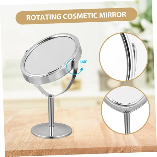 Miniatura 8 de Espejo de maquillaje de doble cara, luces de aumento, pequeño espejo de escritorio para tocador de mesa y baño
