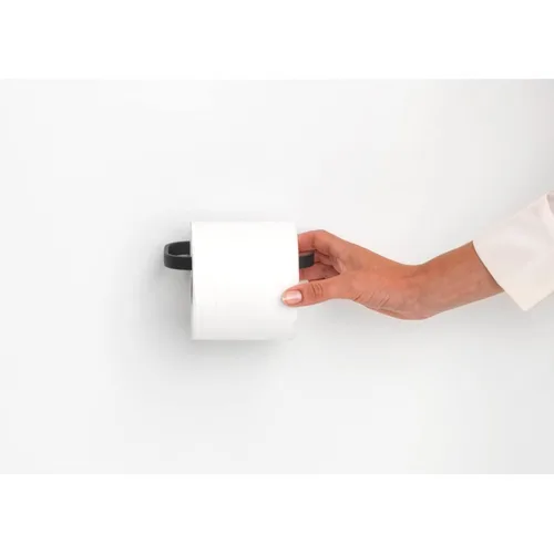 Miniatura 5 de Brabantia Mindset - Portarrollos de papel higiénico montado en la pared (gris infinito mineral) de apertura amplia, estante de pañuelos de baño