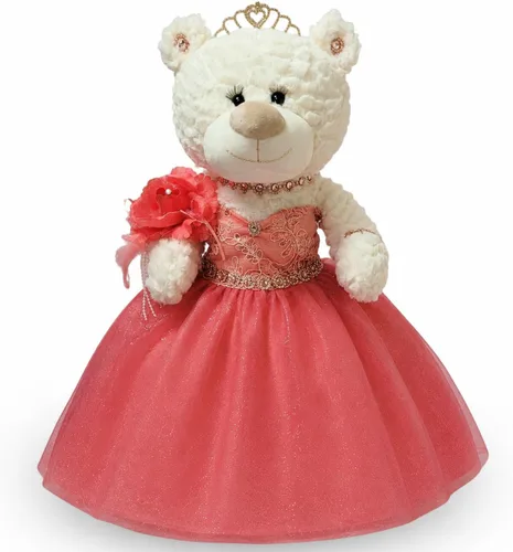 Miniatura 20 de KINNEX COLLECTIONS SINCE 1997 20" Quince Anos Quinceanera Last Doll Osito de peluche con vestido (pieza de centro) ~ ARC16831-4 (azul bebé)