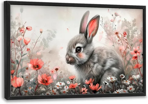 Miniatura 46 de Cuadros Grandes Enmarcados Arte de Pared para Sala de Estar, Lobos del Bosque Decoración de Pared de Gran Tamaño Lobo Animal Impresión en Lienzo