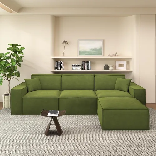 Miniatura 18 de Cloud - Sofá modular sin hueso, sofá seccional con asiento profundo, sofá en forma de L de 2 plazas para sala de estar, sofás de espuma
