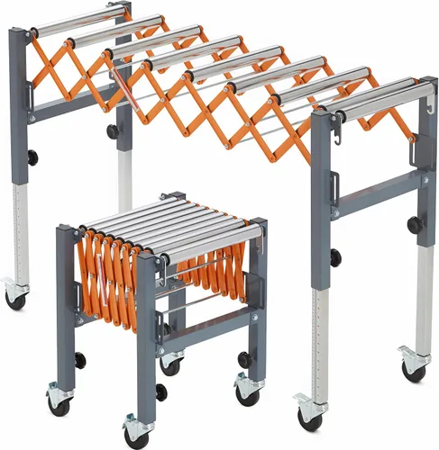 Bora Portamate - Soporte de rodillo transportador ajustable, soporte de entrada y salida, transportador por gravedad expandible, 300 libras,