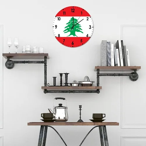 Miniatura 145 de Cheyan Reloj de pared con bandera de Canadá de 12 pulgadas, silencioso, sin tictac, de PVC, funciona con pilas, reloj redondo decorativo, regalo