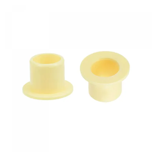 Miniatura 4 de uxcell Rodamientos de manga con bridas 0.315 in diámetro interior 0.394 in OD 0.394 in longitud POM envueltos bujes sin aceite amarillo 4pcs