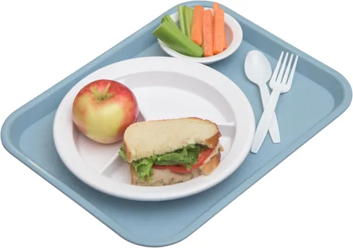 Carlisle FoodService Products CT101459 Bandeja estándar para cafetería o comida rápida, 10 x 14 pulgadas, color azul pizarra