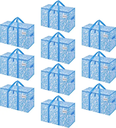 Miniatura 38 de VENO - Paquete de mudanzas, cajas de almacenamiento para embalaje universitario con tapas alternativas, para dormitorio, extragrande, asas