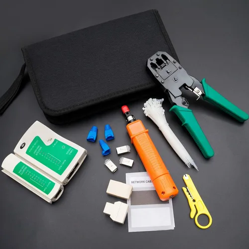 Miniatura 2 de SGILE Kit de reparación de red profesional Kit de herramientas de red para mantenimiento de ordenador, comprobador de cable