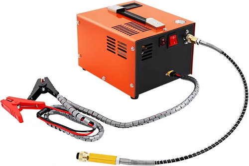 Miniatura 8 de LOYALHEARTDY Compresor de aire PCP 4500PSI/30Mpa Compresor de aire de alta presión, 350W, portátil, ligero, naranja, con ventilador de enfriamiento