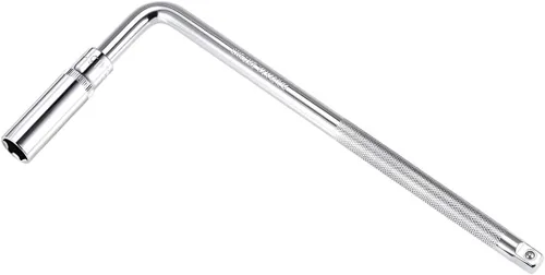 Miniatura 4 de uxcell Juego de 2 accesorios de enchufe de 0.512 in, 6 puntos, mango de extensión en forma de L de 10 pulgadas con unidad de 3/8 pulgadas