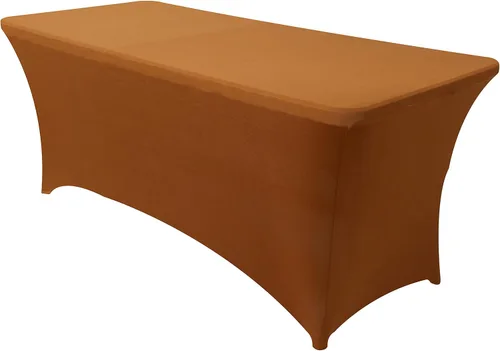 Miniatura 64 de Obstal Funda de mesa de elastano elástica de 4 pies para mesas plegables estándar, paquete de 2 manteles rectangulares universales ajustables
