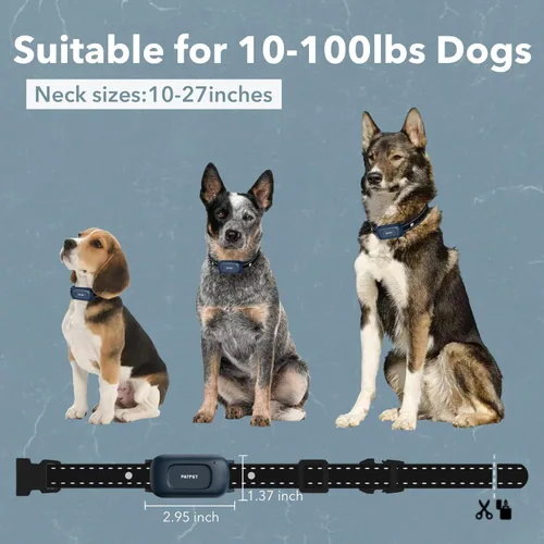 Miniatura 6 de PATPET Collar de entrenamiento para perros con control remoto, collar de choque impermeable IPX7 de 2000 pies, 4 modos