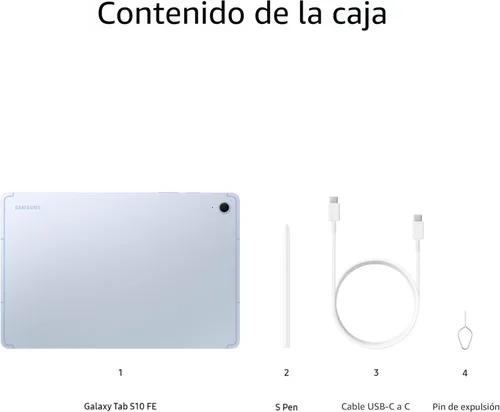 Miniatura 11 de SAMSUNG Galaxy Tab S10 FE - Tablet Android WiFi de 128 GB, pantalla grande, batería de larga duración, procesador Exynos 1580, resistente al agua