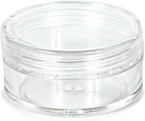 Miniatura 6 de 25 frascos de plástico transparentes Vivaplex, 0.35 onzas, contenedores cosméticos, con tapas