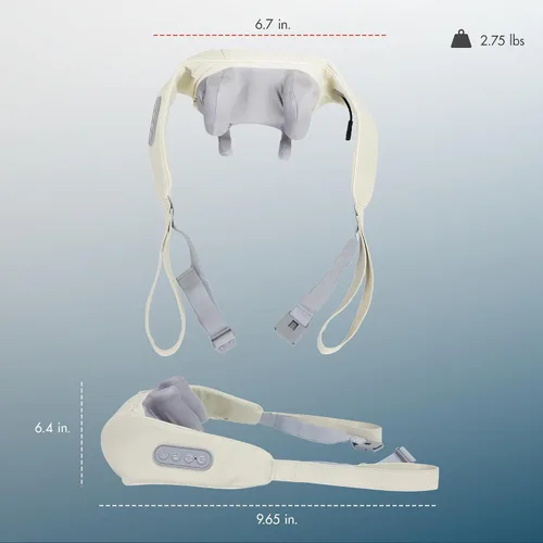 Miniatura 3 de HEALTHMATE IN9532 Masajeador de hombros y cuello para aliviar el dolor de tejido profundo 6D Shiatsu cuello y hombro con calor recargable