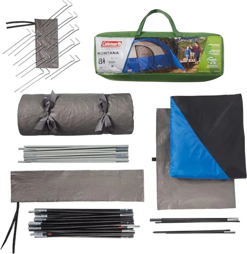 Miniatura 5 de Carpa de camping Coleman Montana, tienda de 6/8 personas para la familia con sobretecho incluido, bolsa de transporte y amplio interior, se adapta a
