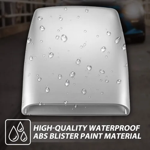 Miniatura 3 de KaTur Universal Coche Decorativo Flujo De Aire De La Capilla De Admisión Cucharada Ventilación Turbo Capó Gris