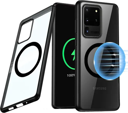 Miniatura 12 de Funda magnética para Samsung Galaxy Note 10 Plus/Note 10+ (6.8 pulgadas) [compatible con Magsafe] parachoques de TPU suave + parte trasera Negro