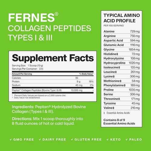 Miniatura 3 de Polvo de colágeno para mujeres y hombres (2.27 kg) Tipo I y III, sin sabor y sin olor, fácil de mezclar, péptidos de proteína hidrolizada Peptan