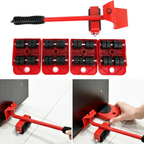 Miniatura 3 de Garosa Herramienta de transporte elevador de muebles resistente con 4 deslizadores móviles para un fácil movimiento