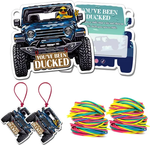 Miniatura 9 de You've Been Ducked - Tarjeta de juego, tarjeta de juego para Jeep o SUV, etiquetas de pato, pato de goma para etiquetas, diseño de automóvil de 4 4