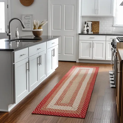 Miniatura 30 de Super Area Rugs Alfombra Trenzada Estilo Granja de 20x30 Pulgadas - Alfombra de Algodón Natural Suave para Baño, Cocina, Entrada - Alfombra Tejida