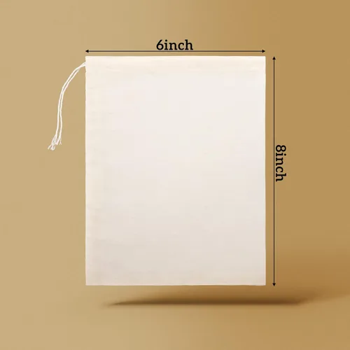 Miniatura 3 de Boao 50 bolsas de té de tela de queso de 6 x 8 pulgadas para colar, filtro de té reutilizable, bolsas sueltas vacías para sopa y especias