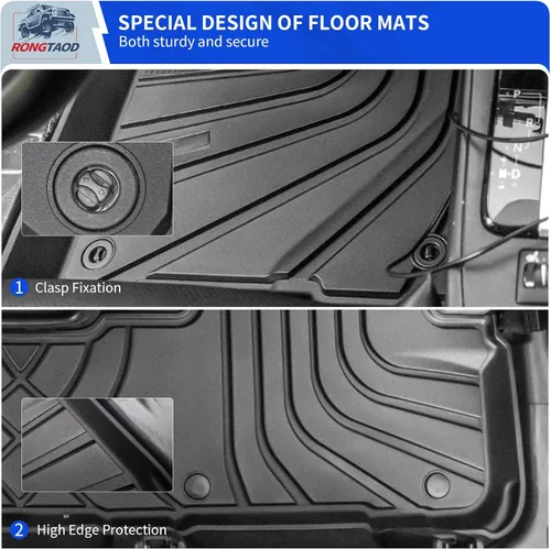 Miniatura 4 de Rongtaod Tapete de suelo compatible con Toyota Highlander 2014-2019, tapete de carga, forro de carga para asiento trasero, protector de suelo
